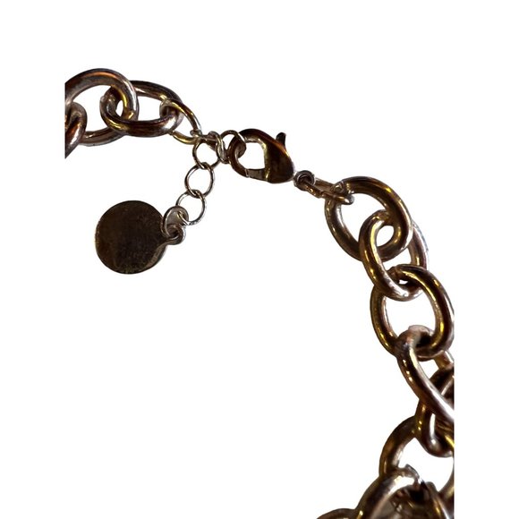 Guess Charm Bracelet Silver and Gold Tone Accessory Fashion Jewelry - Picture 8 of 9